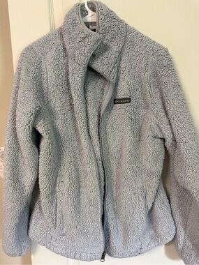Columbia Light Gray Sherpa Teddy Jacket